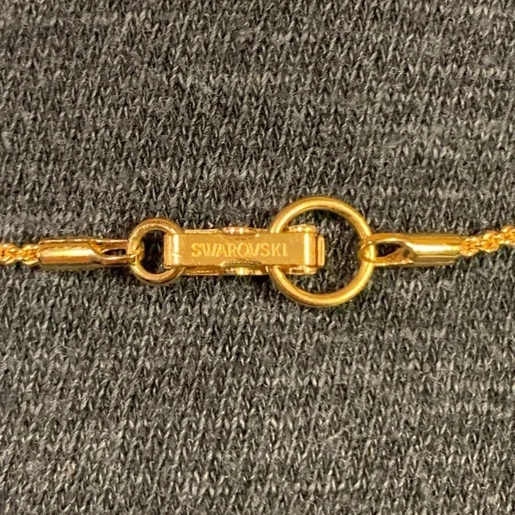 Swarovski Gold Crystal Necklace Authentic - Picture 3 of 3